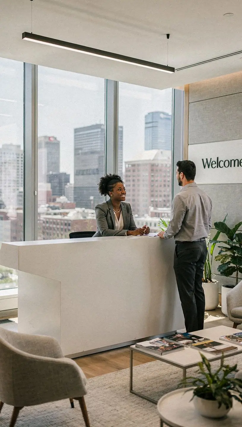 Indywidualne stanowisko pracy z roślinami poprawiającymi jakość powietrza.