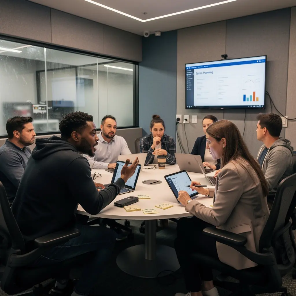 Przykład zastosowania kolorów w biurze dla zwiększenia produktywności.